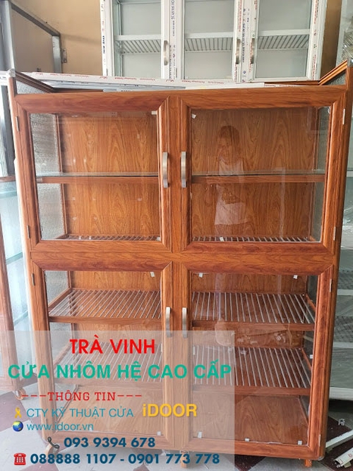 tủ bếp nhôm kính cao cấp giá rẻ tại huyện Cầu Kè - Trà Vinh