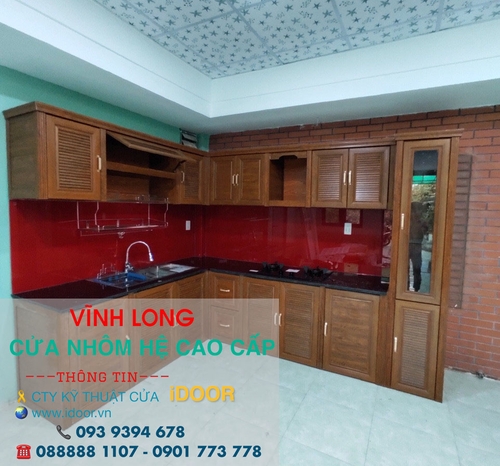 Tủ bếp nhôm kính cao cấp giá rẻ tại huyện Long Hồ- Vĩnh Long 1